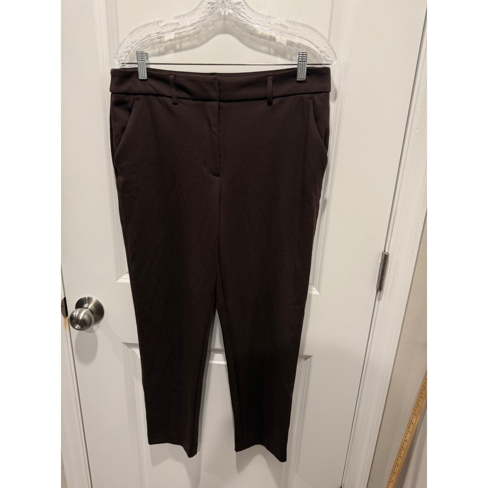 Simply Vera Vera Wang Womens Dress Pants Stretch Twill Dark Brown Size 12
